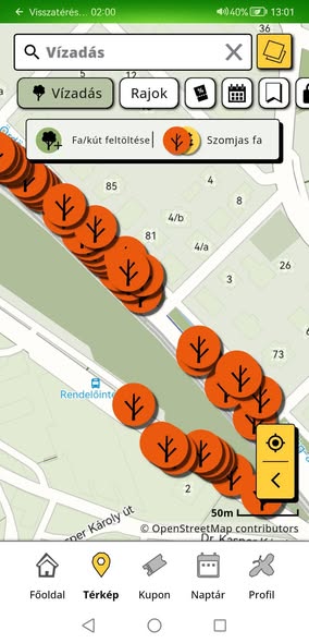 locsolás beeco szomjas fák Városmajor